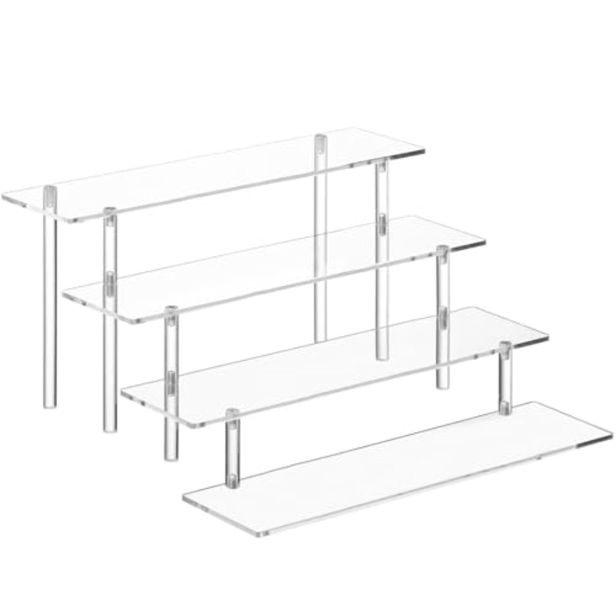Pop Display Shelf - حامل عطور أكريليك بأربعة مستويات، رفوف